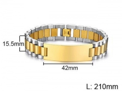 HY Wholesale Steel Stainless Steel 316L Bracelets-HY0067B012