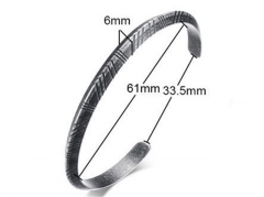 HY Wholesale Stainless Steel 316L Fashion Bangle-HY0067B217