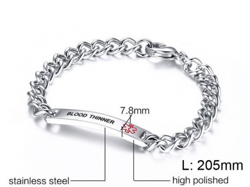 HY Wholesale Steel Stainless Steel 316L Bracelets-HY0067B077