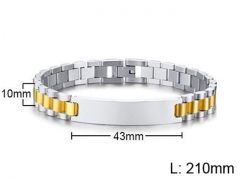 HY Wholesale Steel Stainless Steel 316L Bracelets-HY0067B008