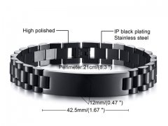 HY Wholesale Steel Stainless Steel 316L Bracelets-HY0067B014