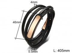 HY Wholesale Jewelry Fashion Bracelets (Leather)-HY0067B224