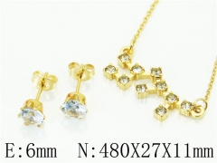 HY Wholesale Jewelry 316L Stainless Steel Earrings Necklace Jewelry Set-HY12S1186OF