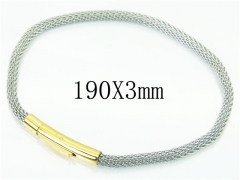 HY Wholesale Leather Bracelets 316L Stainless Steel Jewelry Bracelets-HY51B0128HHD