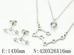HY Wholesale Jewelry 316L Stainless Steel Earrings Necklace Jewelry Set-HY12S1172MLV