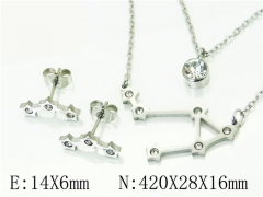 HY Wholesale Jewelry 316L Stainless Steel Earrings Necklace Jewelry Set-HY12S1173MLB