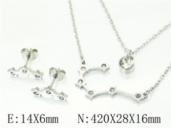 HY Wholesale Jewelry 316L Stainless Steel Earrings Necklace Jewelry Set-HY12S1174MLG