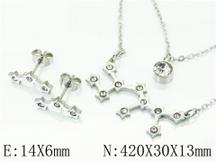 HY Wholesale Jewelry 316L Stainless Steel Earrings Necklace Jewelry Set-HY12S1167MLQ