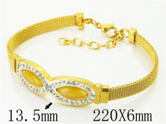 HY Wholesale Leather Bracelets 316L Stainless Steel Jewelry Bracelets-HY12B0261HAA