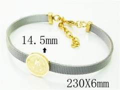 HY Wholesale Leather Bracelets 316L Stainless Steel Jewelry Bracelets-HY12B0264PB