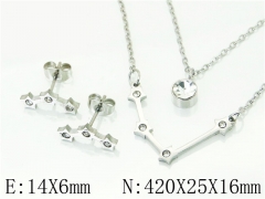 HY Wholesale Jewelry 316L Stainless Steel Earrings Necklace Jewelry Set-HY12S1175MLD