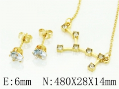 HY Wholesale Jewelry 316L Stainless Steel Earrings Necklace Jewelry Set-HY12S1183OS
