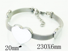 HY Wholesale Leather Bracelets 316L Stainless Steel Jewelry Bracelets-HY12B0266HHC