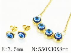 HY Wholesale Jewelry 316L Stainless Steel Earrings Necklace Jewelry Set-HY12S1190NR