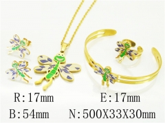 HY Wholesale Jewelry 316L Stainless Steel Earrings Necklace Jewelry Set-HY12S1194HKD