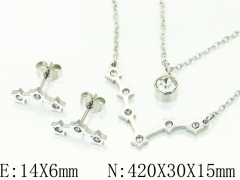 HY Wholesale Jewelry 316L Stainless Steel Earrings Necklace Jewelry Set-HY12S1170MLZ