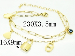 HY Wholesale Leather Bracelets 316L Stainless Steel Jewelry Bracelets-HY32B0388HQQ