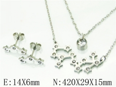 HY Wholesale Jewelry 316L Stainless Steel Earrings Necklace Jewelry Set-HY12S1165MLZ