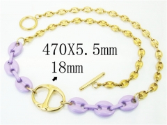 HY Wholesale Necklaces Stainless Steel 316L Jewelry Necklaces-HY21N0072HPD