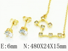HY Wholesale Jewelry 316L Stainless Steel Earrings Necklace Jewelry Set-HY12S1179OW