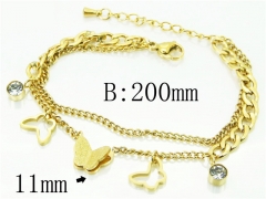 HY Wholesale Leather Bracelets 316L Stainless Steel Jewelry Bracelets-HY32B0390HRR