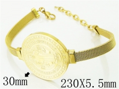 HY Wholesale Leather Bracelets 316L Stainless Steel Jewelry Bracelets-HY12B0260HHQ