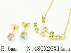 HY Wholesale Jewelry 316L Stainless Steel Earrings Necklace Jewelry Set-HY12S1187OV