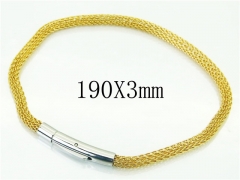 HY Wholesale Leather Bracelets 316L Stainless Steel Jewelry Bracelets-HY51B0129HHS