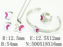 HY Wholesale Jewelry 316L Stainless Steel Earrings Necklace Jewelry Set-HY12S1195HJW