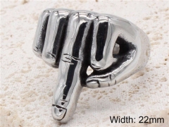 HY Wholesale Rings 316L Stainless Steel Popular Rings-HY0013R0812