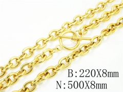 HY Wholesale Stainless Steel 316L Necklaces Bracelets SetsHY61S0501HMW