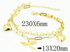 HY Wholesale Leather Bracelets 316L Stainless Steel Jewelry Bracelets-HY66B0036PLS