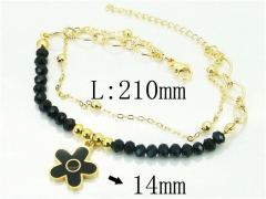HY Wholesale Leather Bracelets 316L Stainless Steel Jewelry Bracelets-HY66B0045PLW