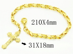 HY Wholesale Leather Bracelets 316L Stainless Steel Jewelry Bracelets-HY56B0047OQ