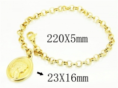 HY Wholesale Leather Bracelets 316L Stainless Steel Jewelry Bracelets-HY56B0048NS