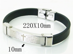 HY Wholesale Bracelets 316L Stainless Steel And Leather Jewelry Bracelets-HY23B0105HKQ