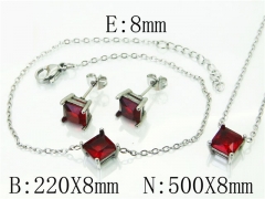 HY Wholesale Jewelry 316L Stainless Steel Earrings Necklace Jewelry Set-HY59S0132HHZ