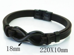 HY Wholesale Bracelets 316L Stainless Steel And Leather Jewelry Bracelets-HY23B0106HNV
