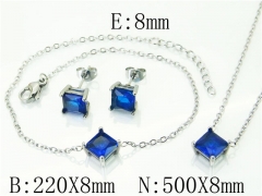 HY Wholesale Jewelry 316L Stainless Steel Earrings Necklace Jewelry Set-HY59S0133HHV