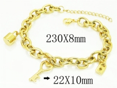 HY Wholesale Leather Bracelets 316L Stainless Steel Jewelry Bracelets-HY66B0051PLU