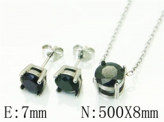 HY Wholesale Jewelry 316L Stainless Steel Earrings Necklace Jewelry Set-HY59S0115NV