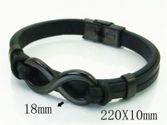 HY Wholesale Bracelets 316L Stainless Steel And Leather Jewelry Bracelets-HY23B0107HNC