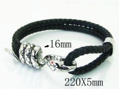 HY Wholesale Bracelets 316L Stainless Steel And Leather Jewelry Bracelets-HY23B0127HLX