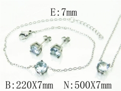 HY Wholesale Jewelry 316L Stainless Steel Earrings Necklace Jewelry Set-HY59S0122HHW