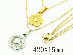 HY Wholesale Jewelry 316L Stainless Steel Earrings Necklace Jewelry Set-HY62N0439PW