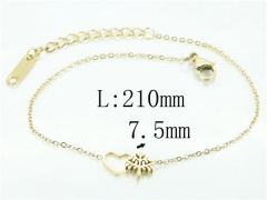 HY Wholesale Leather Bracelets 316L Stainless Steel Jewelry Bracelets-HY56B0051NV