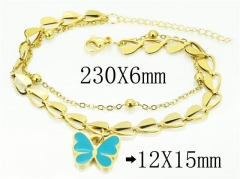 HY Wholesale Leather Bracelets 316L Stainless Steel Jewelry Bracelets-HY66B0033PLW