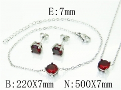 HY Wholesale Jewelry 316L Stainless Steel Earrings Necklace Jewelry Set-HY59S0124HHW