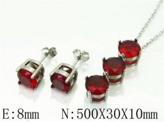 HY Wholesale Jewelry 316L Stainless Steel Earrings Necklace Jewelry Set-HY59S0100HWW