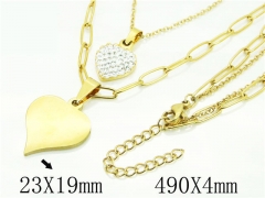 HY Wholesale Jewelry 316L Stainless Steel Earrings Necklace Jewelry Set-HY62N0442HHW